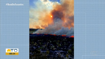 Incêndio atinge campo de campim-dourado na comunidade Mumbuca