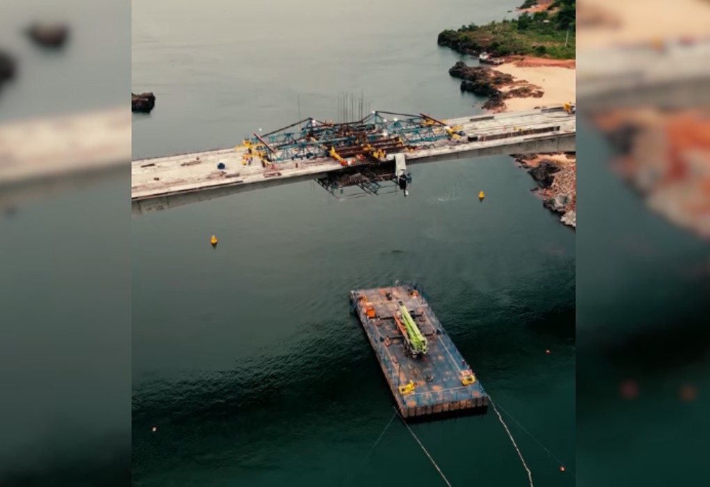 Imagem aérea mostra estrutura da nova ponte entre TO e MA com vão conectado quase um ano após desabamento com 14 mortos