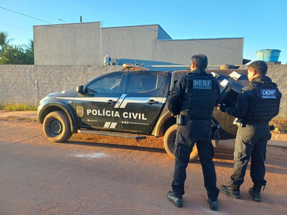 Polícia Civil cumpriu mandados em MT, GO e SP — Foto: Polícia Civil