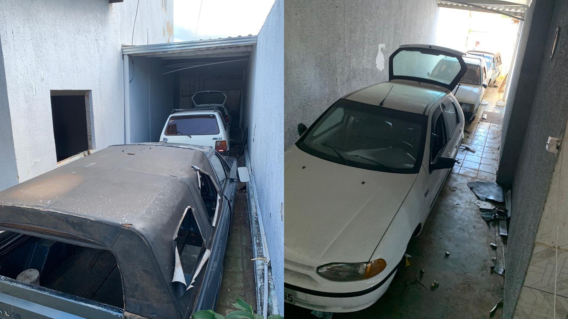 Desmanche de veículos furtados é descoberto em casa abandonada no bairro Lagoinha, em Uberlândia