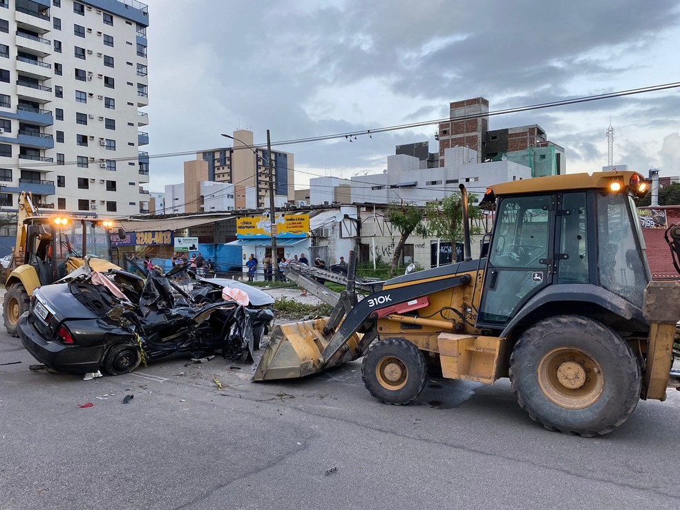 Acidente de trânsito em Cabedelo deixou homem morto — Foto: Pedro Hugo/TV Cabo Branco