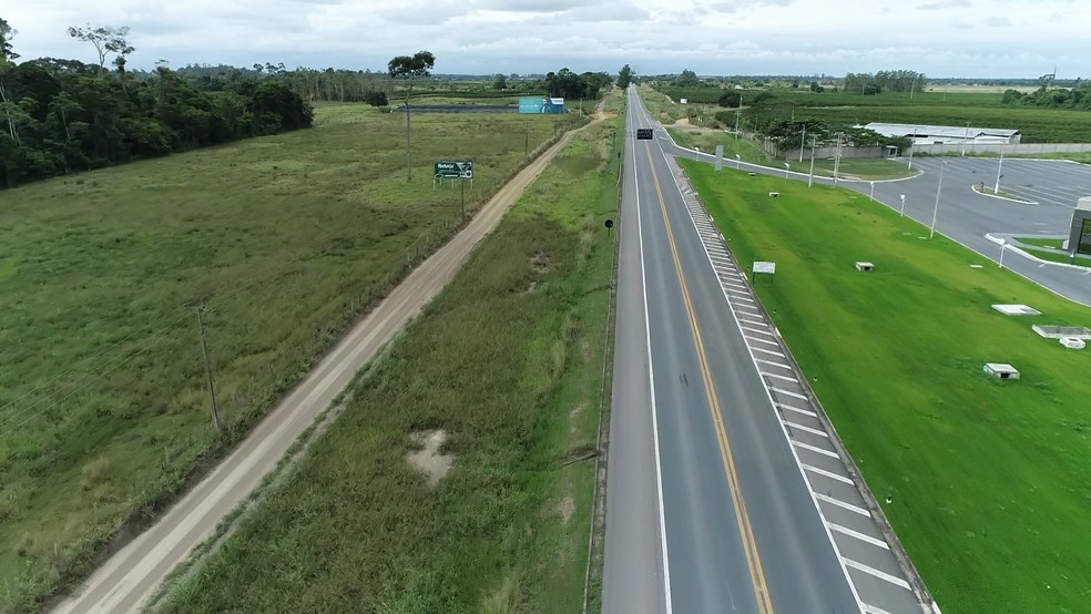 BR -101 no Espírito Santo — Foto: Reprodução/ TV Gazeta