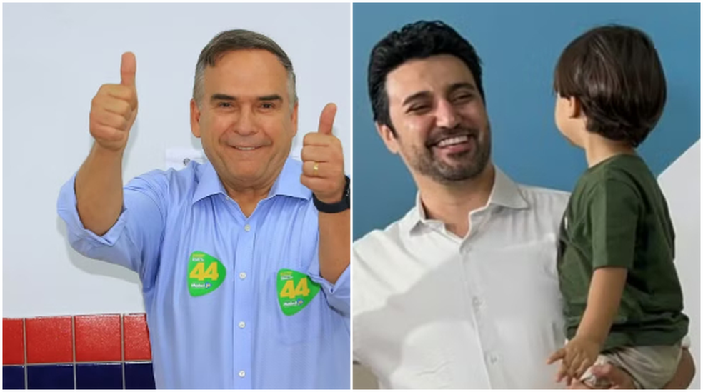 Mabel e Fred já votaram em Goiânia — Foto: montagem