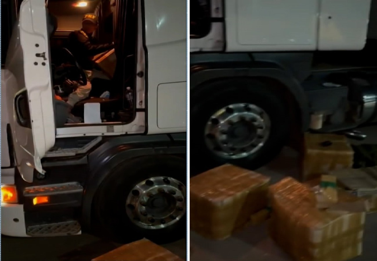 PRF apreende mais de 700 kg de drogas transportadas em cabine de caminhão na BR-153 no Tocantins   