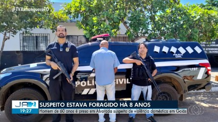 Suspeito que estava foragido de justiça de Goiás é preso no Tocantins; saiba mais