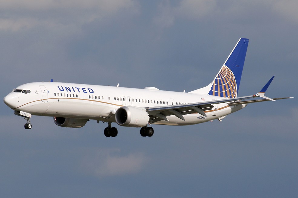 Boeing 737 da United Airlines, em imagem de arquivo — Foto: Konstantin von Wedelstaedt/Wikipedia Commons