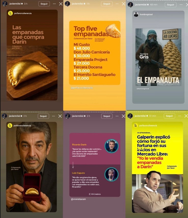 Guerra das empanadas: ator Ricardo Darín vira meme e alvo de Milei após criticar preços na Argentina; atores reagem