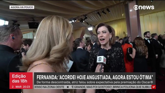 'Acordei angustiada', diz Fernanda Torres momentos antes do Oscar®