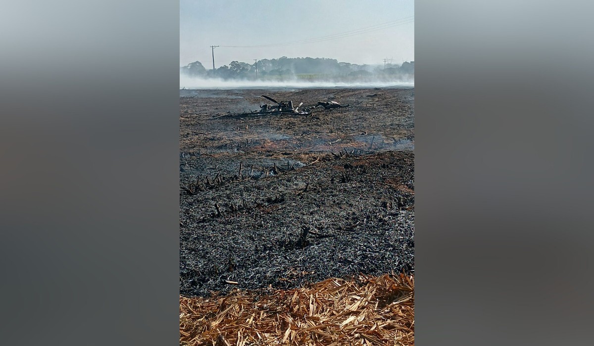 Duas pessoas morrem após aeronave ultraleve cair em zona rural entre Bariri e Bocaina