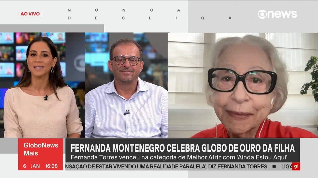 'Bravo, minha filha, bravo': Fernanda Montenegro homenageia Fernanda Torres após Globo de Ouro