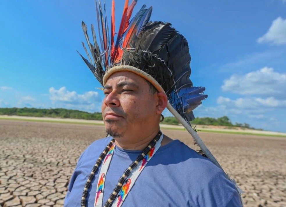 Ismael Munduruku, candidado ao senado pelo partido Rede Sustentabilidade no Amazonas. — Foto: Reprodução/Redes Sociais