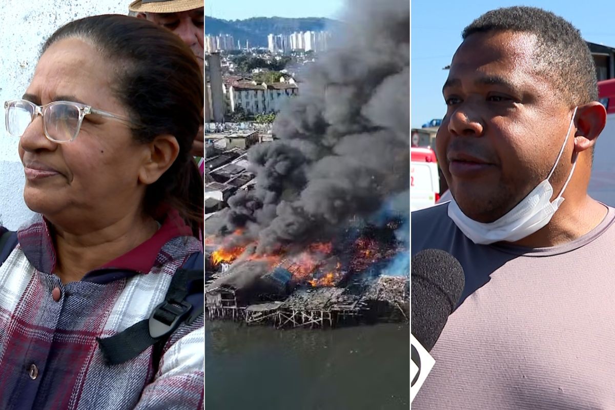 Moradores da maior favela sobre palafitas do Brasil relatam desespero após incêndio: 'Não sobrou nada'