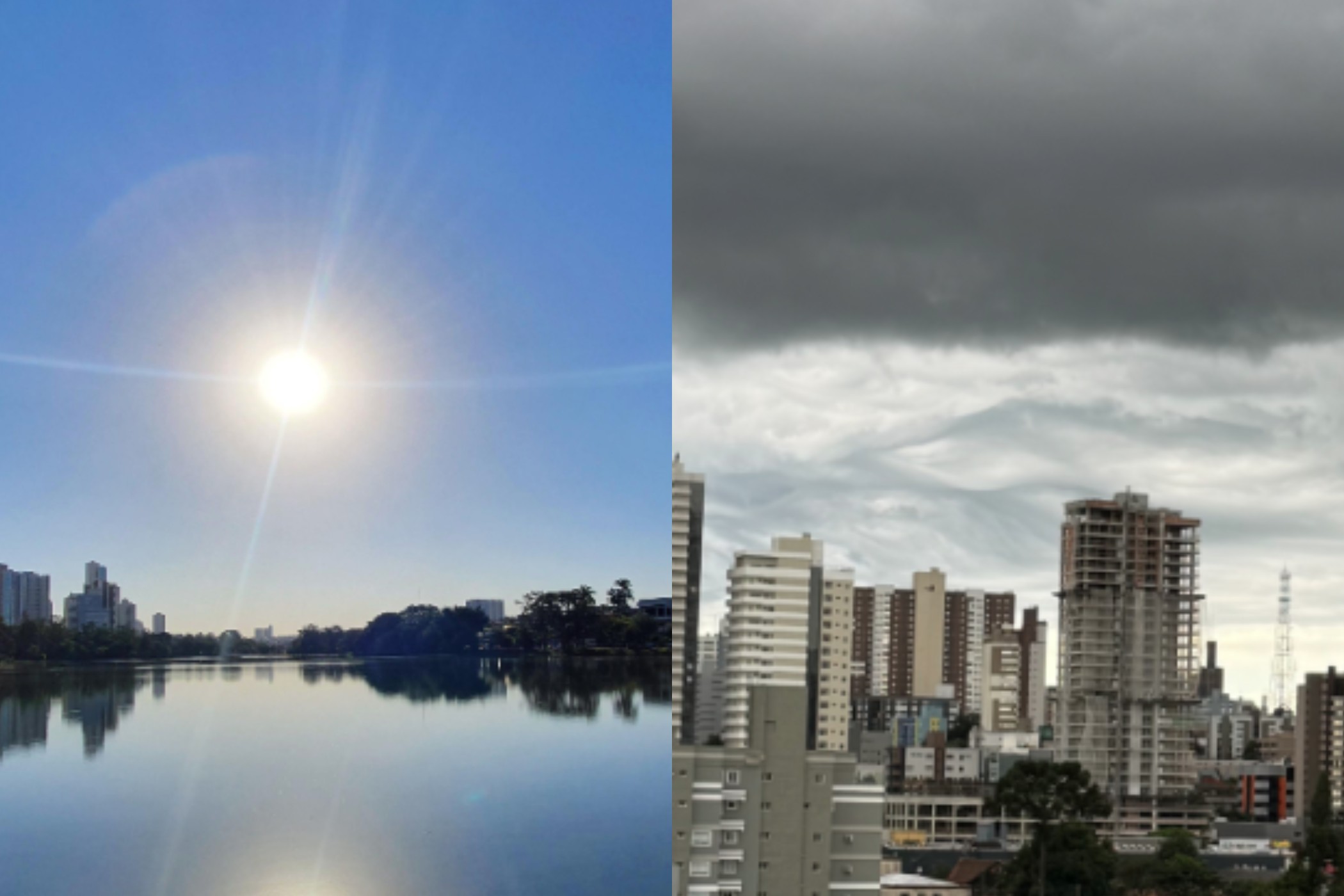 Sol de um lado, céu encoberto do outro: veja como fica o tempo no PR | G1