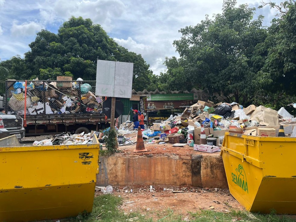 Ecoponto do Jardim Redentor é um dos mais lotados da cidade — Foto: Gabriel Pelosi/TV TEM
