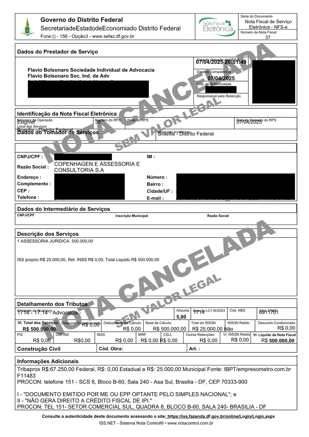 Nota emitida pelo escritório do senador Flávio Bolsonaro (PL-RJ) — Foto: Reprodução