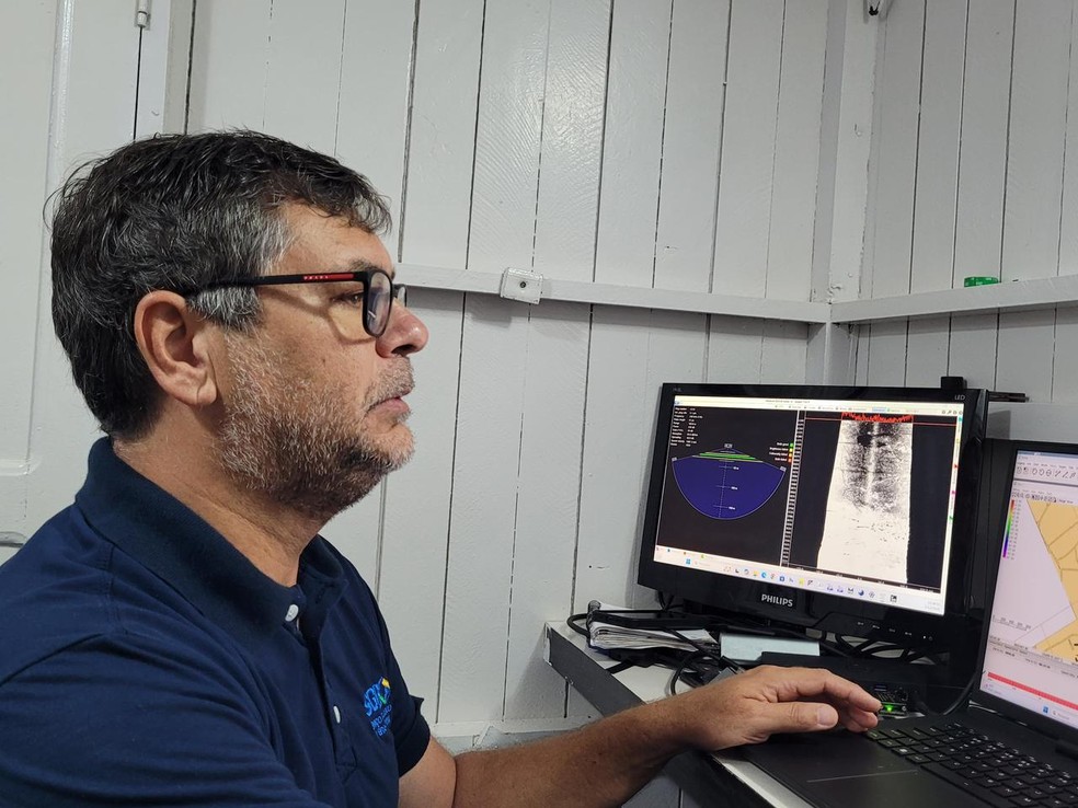 SGB usa tecnologia inédita para mapear fundo dos rios da Amazônia em 3D — Foto: Foto: Lucas Macedo/g1 AM