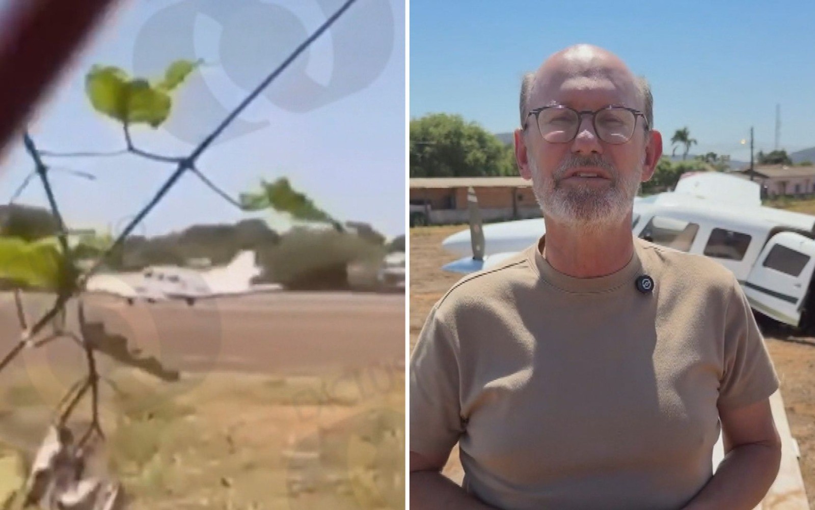 Deputado postou contando sobre falha em trem de avião antes de pouso de emergência em Goiás; vídeo