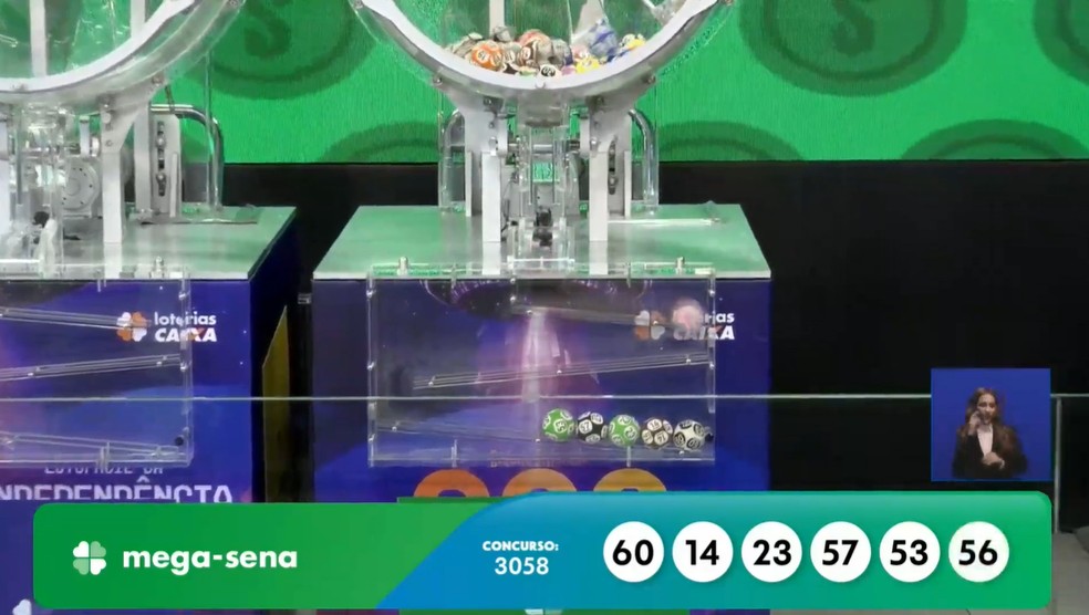 Resultado do concurso 3068 da Mega-Sena. &mdash; Foto: Reprodu&ccedil;&atilde;o/Caixa