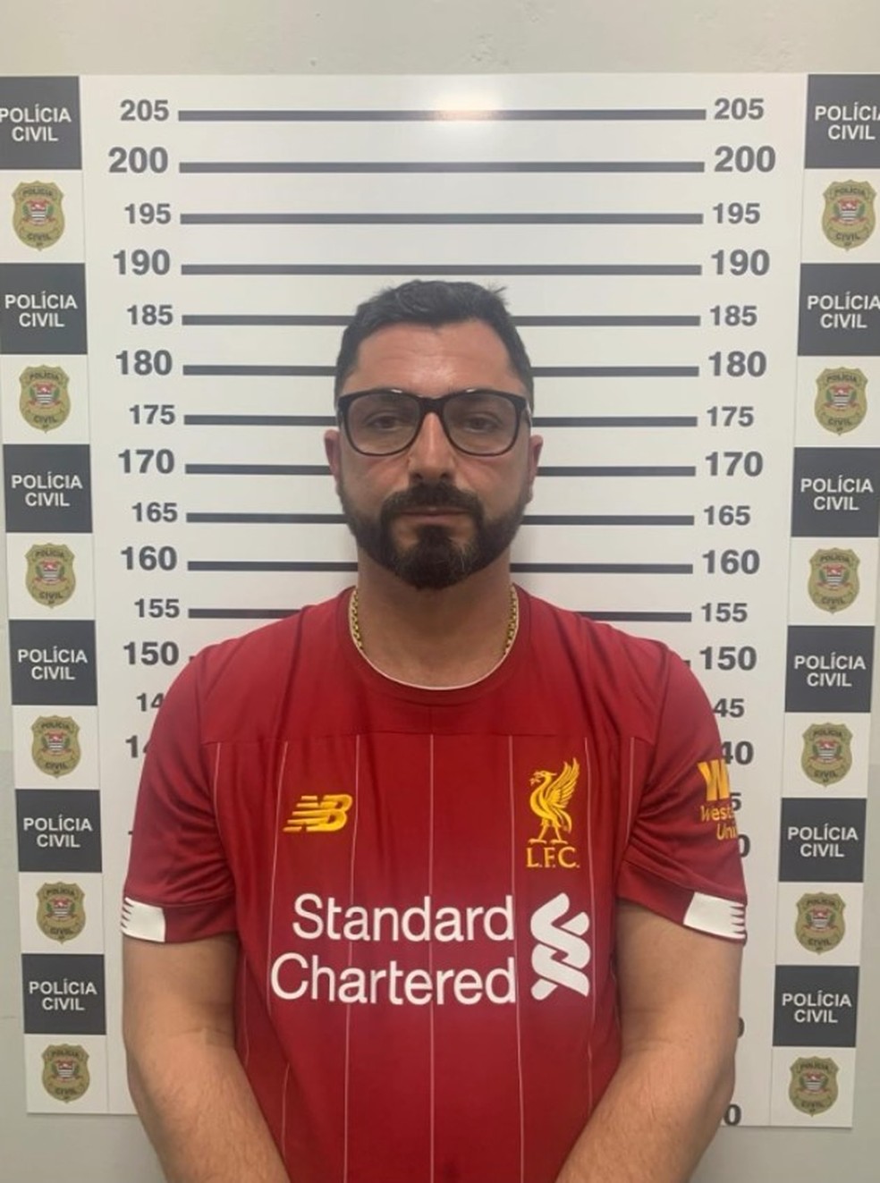 André Ferreira Borges, conhecido como "Pane", quando foi preso em 2019 — Foto: Reprodução/EPTV