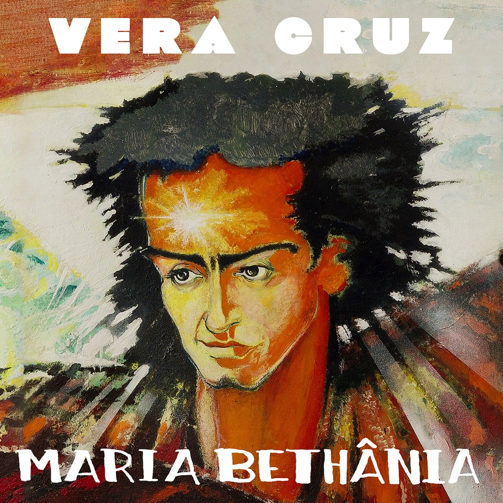 Capa do single 'Vera Cruz', de Maria Bethânia — Foto: Capa criada por Omar Salomão a partir da obra 'A Descida do Corcovado ou Ogum', de Flávio Império (1935 – 1985)