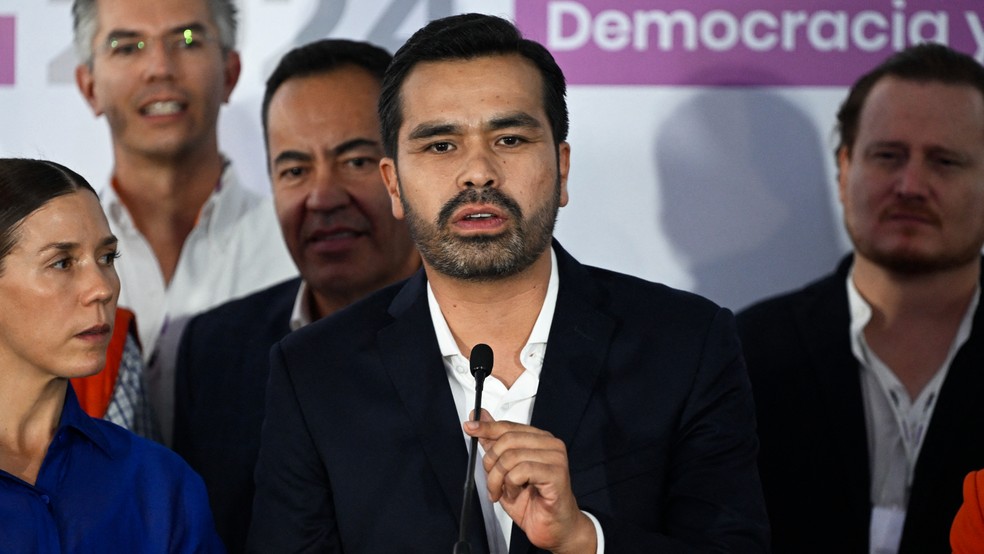O candidato presidencial no México pelo Partido do Movimento dos Cidadãos, Jorge Alvarez Maynez — Foto: Alfredo Estrella / AFP Photo