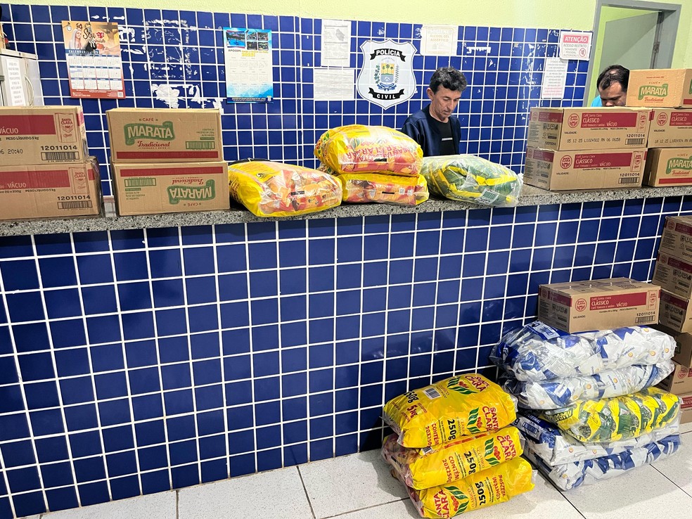 Mercadorias apreendidas em furto — Foto: Divulgação: Polícia Militar do Piauí