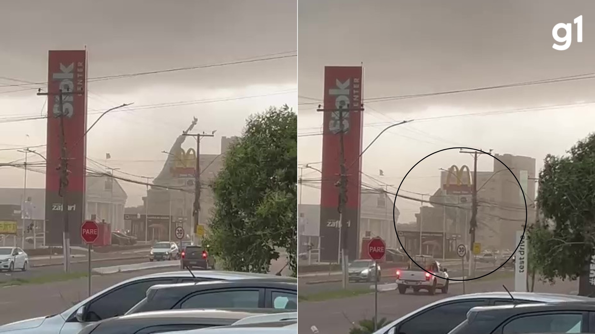 VÍDEO: estátua da Havan desaba durante temporal no RS