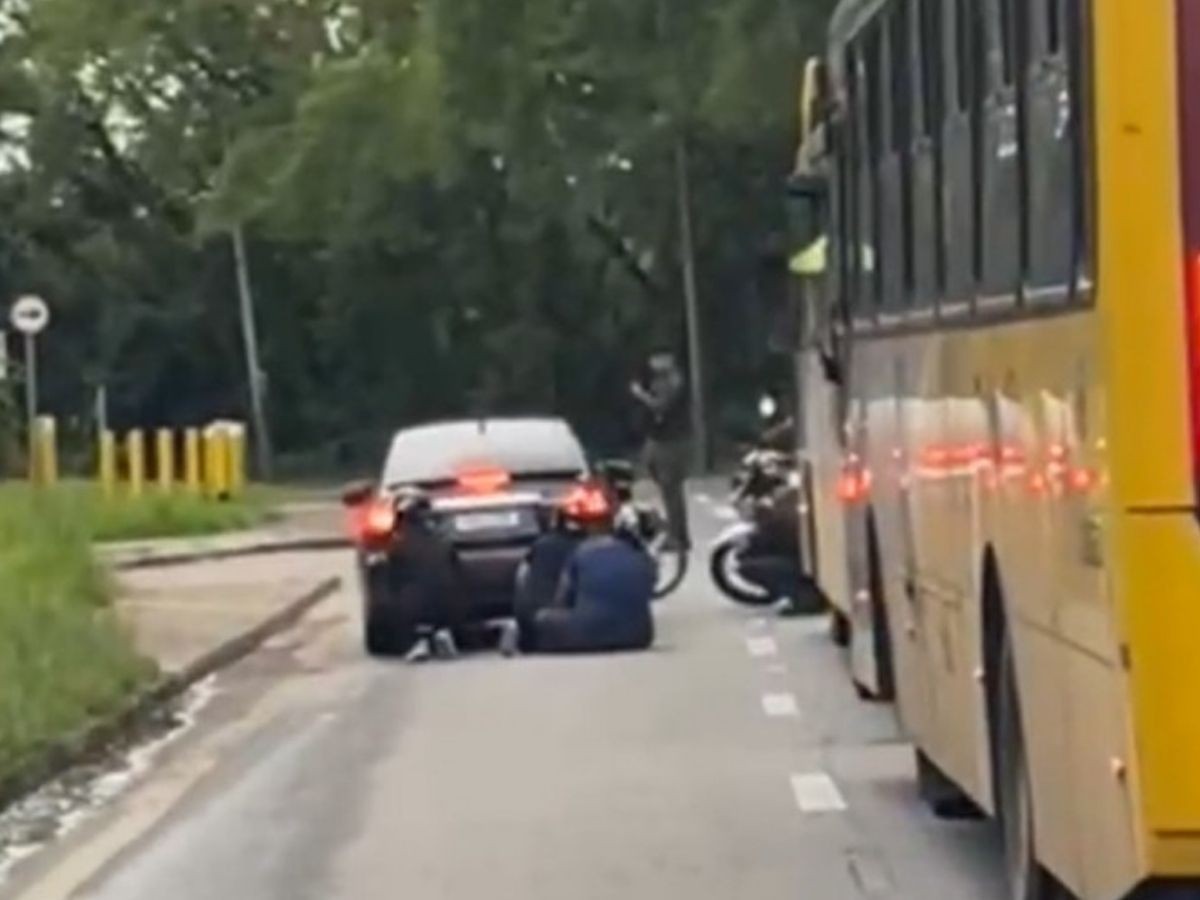 Troca de tiros em Cubatão termina com suspeito morto e correria entre motoristas; VÍDEO