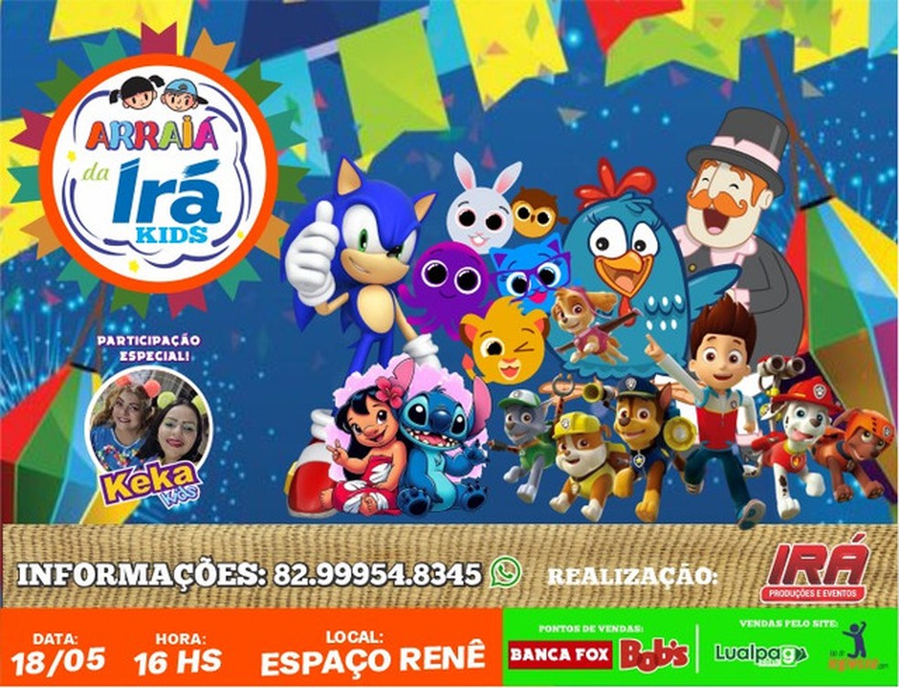 Agenda cultural, g1 Alagoas, arraiá kids — Foto: Reprodução