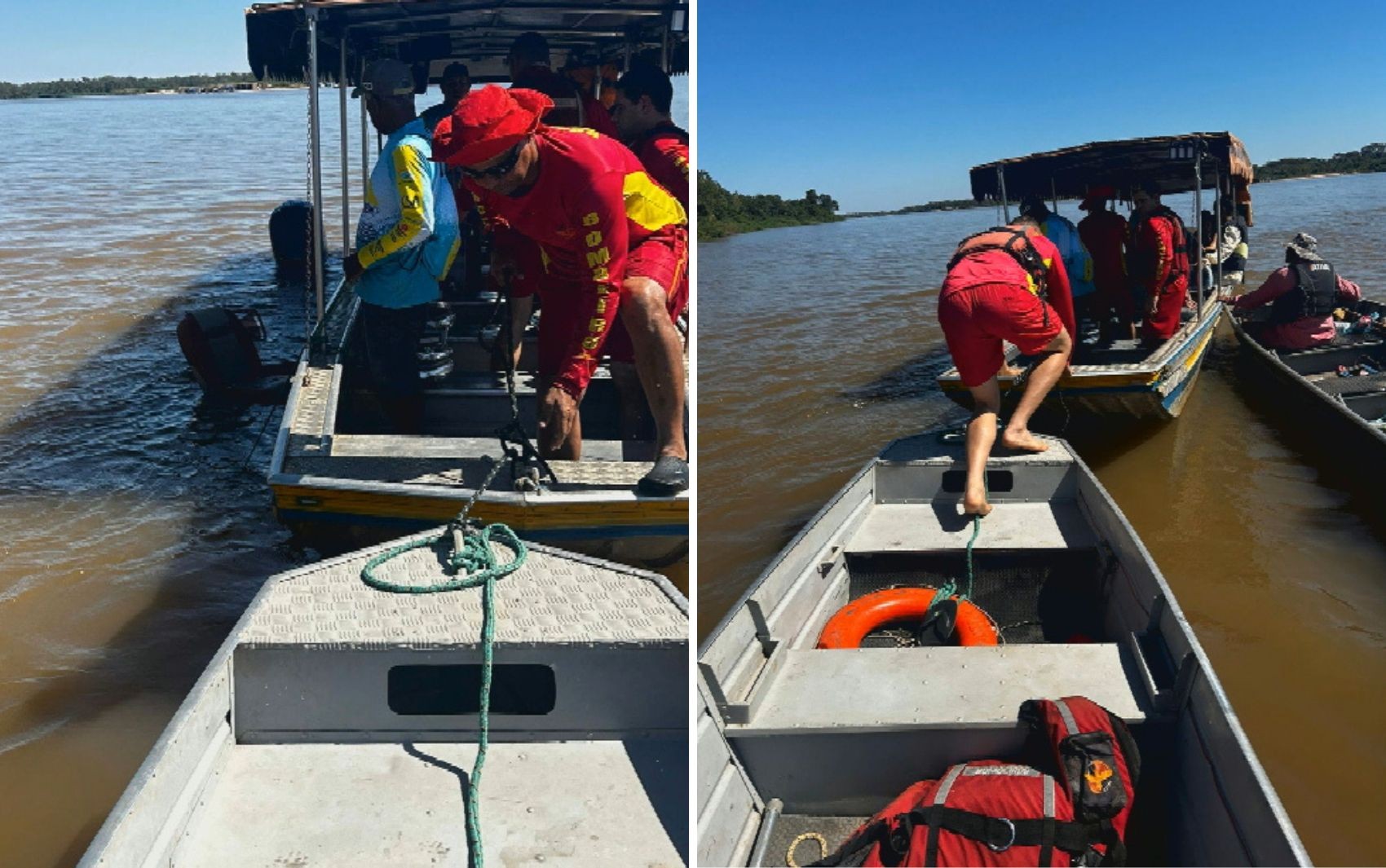 Canoa com família e duas crianças naufraga no Rio Araguaia