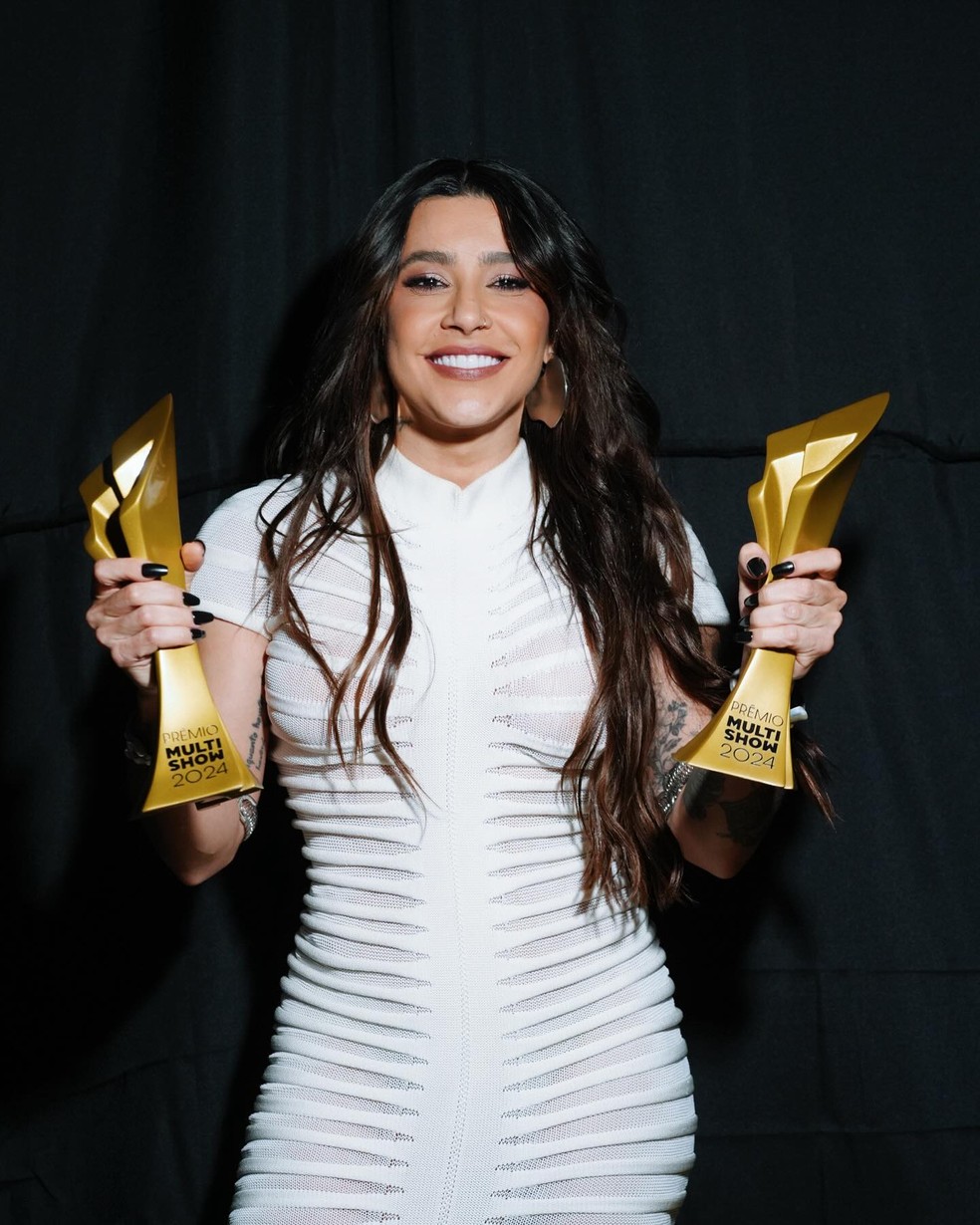 Lauana Prado vence Prêmio Multishow 2024 — Foto: Reprodução/Instagram/Lauana Prado