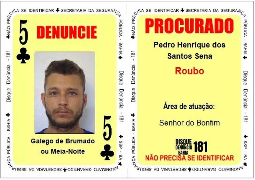 'Galego de Brumado' atua na cidade de Senhor do Bonfim, no norte do estado, e possui mandado de prisão por tráfico de drogas — Foto: SSP-BA