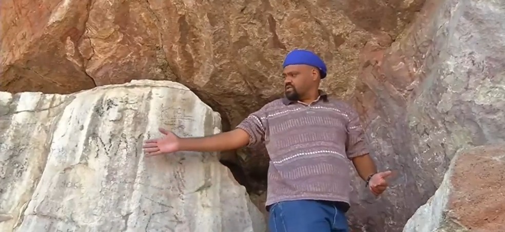 Saulo é um frequentador assíduo do sítio arqueológico. — Foto: Reprodução