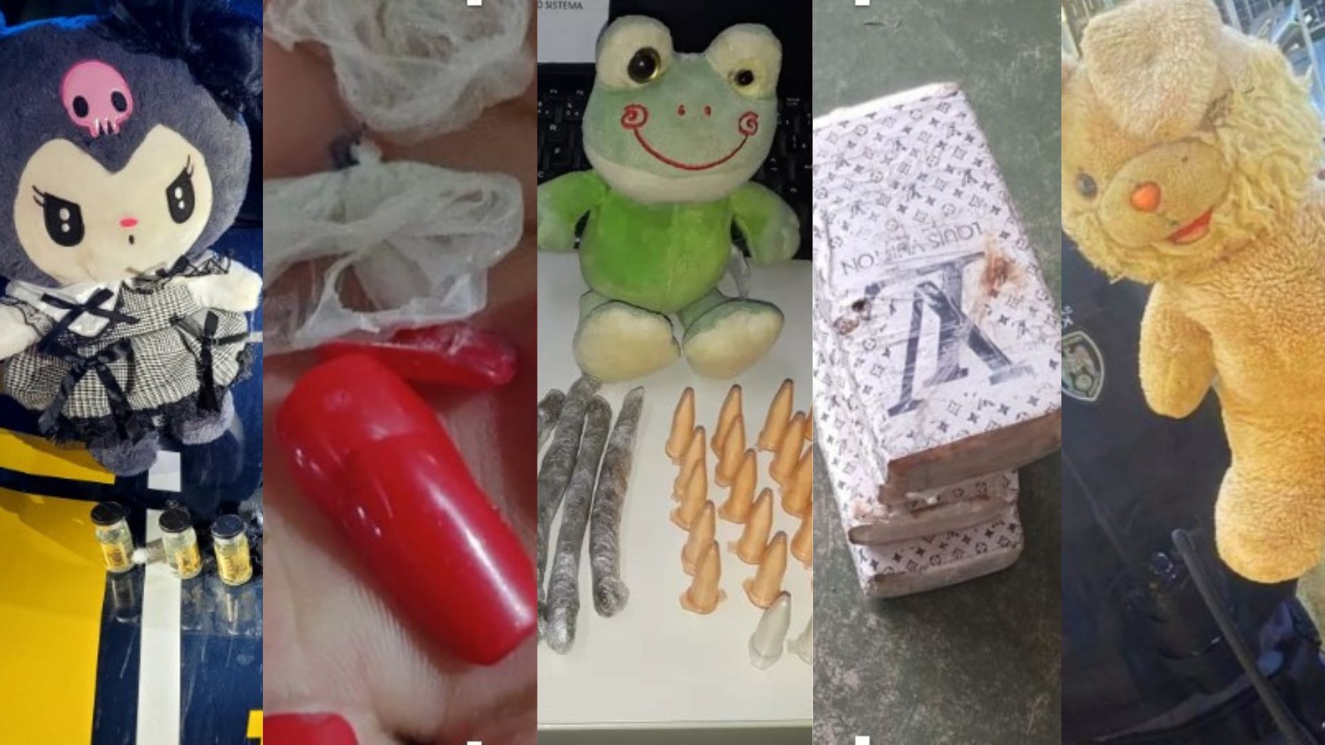 Brinquedo de pelúcia, carga de aveia, marca de luxo e até nas unhas: os esconderijos de drogas e armas descobertos pela polícia no ES