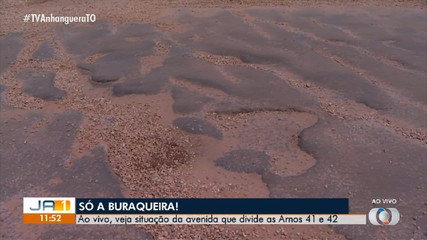 Moradores reclamam de buracos em avenida da região norte de Palmas
