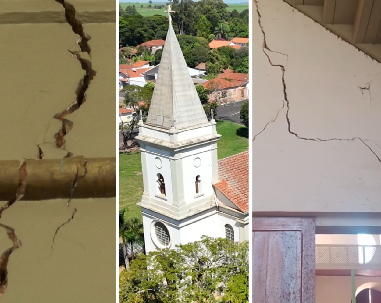 Fiéis buscam R$ 200 mil para salvar igreja de 110 anos que corria risco de desabar no interior de SP