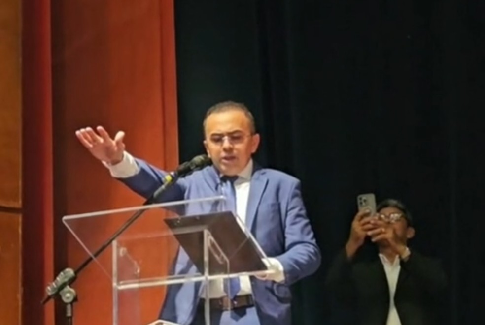 Marcos Medeiros assume prefeitura de Mossoró — Foto: Reprodução/Inter TV Costa Branca