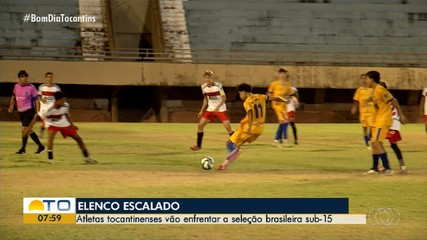 Atletas do futebol tocantinenses se preparam para enfrentar a seleção brasileira sub-15