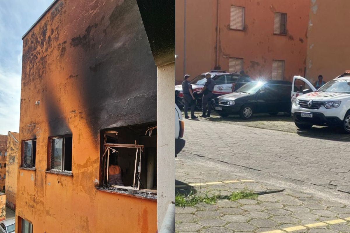 Mulher é presa após deixar quatro filhos sozinhos e apartamento pegar fogo no litoral de SP