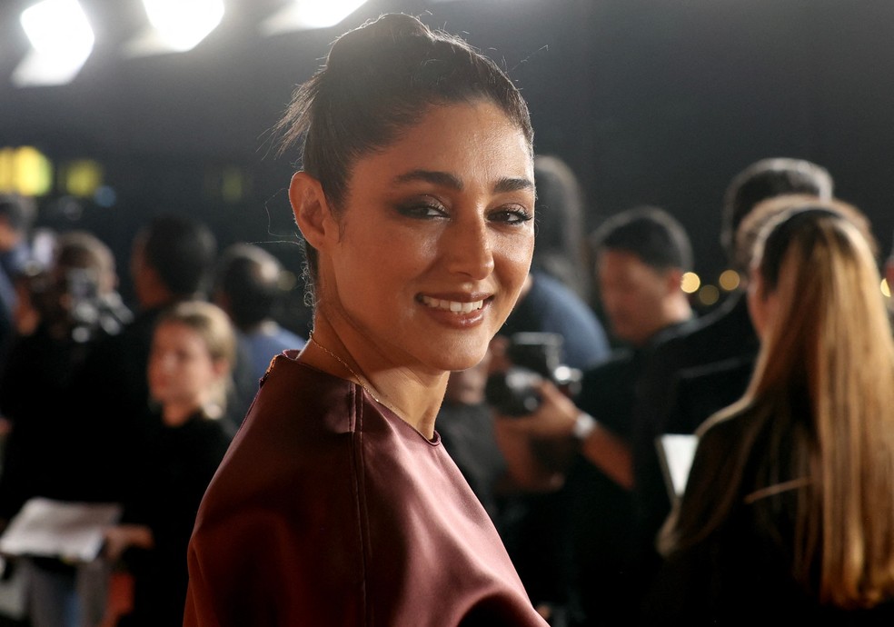 A atriz Golshifteh Farahani em novembro de 2025 — Foto: Patrick Baz/Qatar Creates/Factstory via AFP