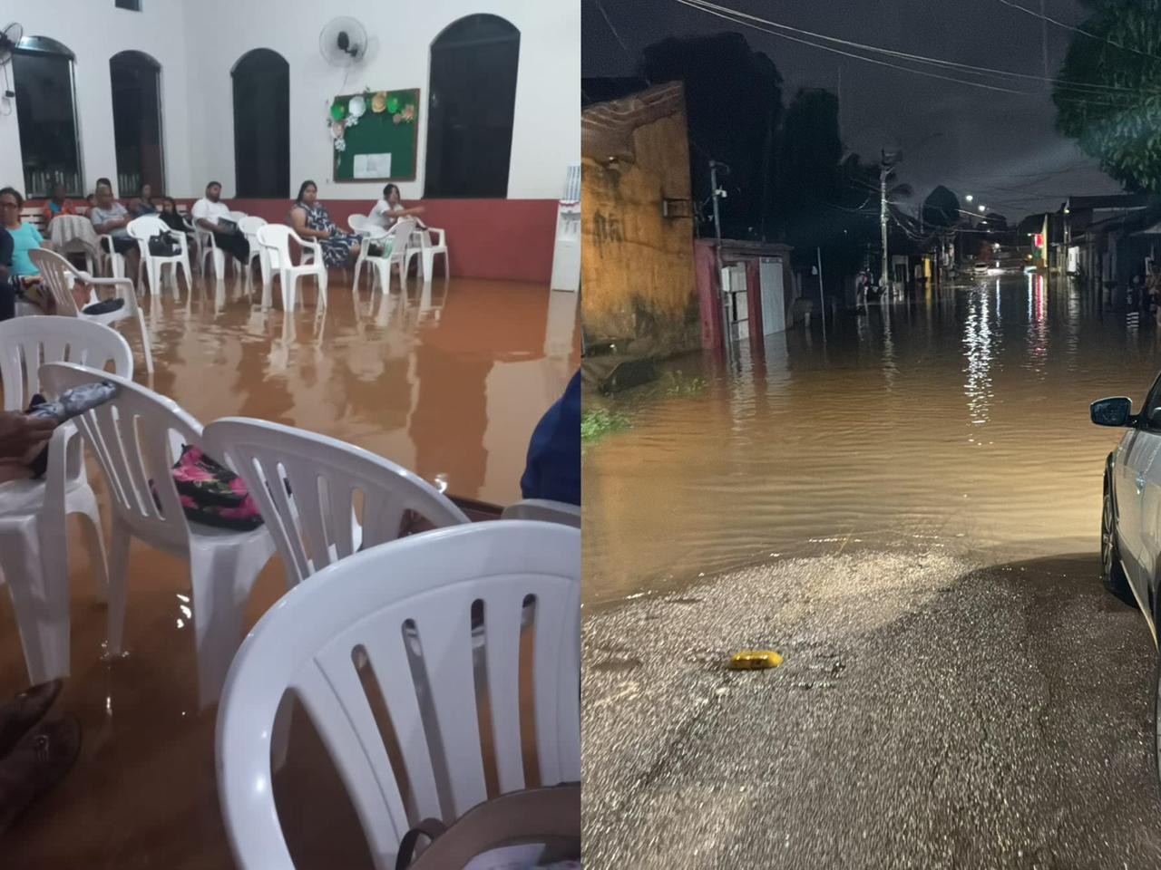 Chuvas intensas deixam bairros alagados em Ji-Paraná e Porto Velho, RO; Inmet emite alertas