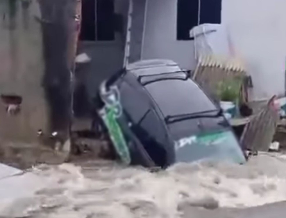 Chuva em Nossa Senhora do Socorro. — Foto: Redes Sociais