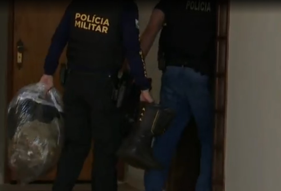 Operação da Corregedoria da PM contou com apoio do Gaeco — Foto: Reprodução/RPC