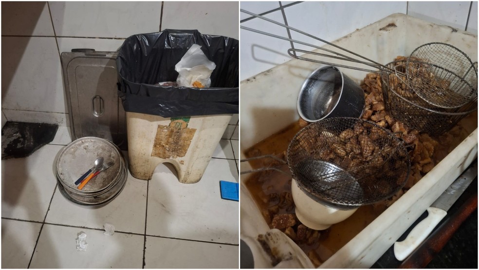 Agefis interdita restaurante por condições inadequadas de higiene no bairro Álvaro Weyne. — Foto: Reprodução/Agefis