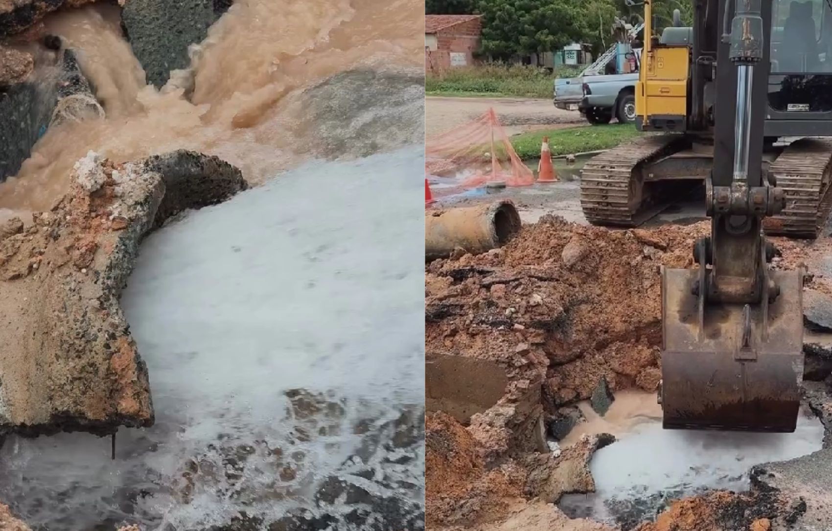Novo vazamento em adutora afeta abastecimento na antiga Zona de Expansão de Aracaju