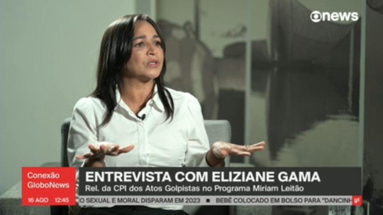 Míriam Leitão entrevista a senadora Eliziane Gama (PSD-MA) nesta quarta-feira (16) - Programa: GloboNews Miriam Leitão 