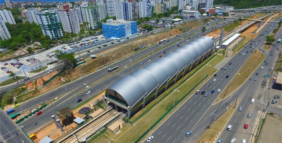 Av. Paralela, na região do Imbuí, em Salvador — Foto: Reprodução/CCR Metrô