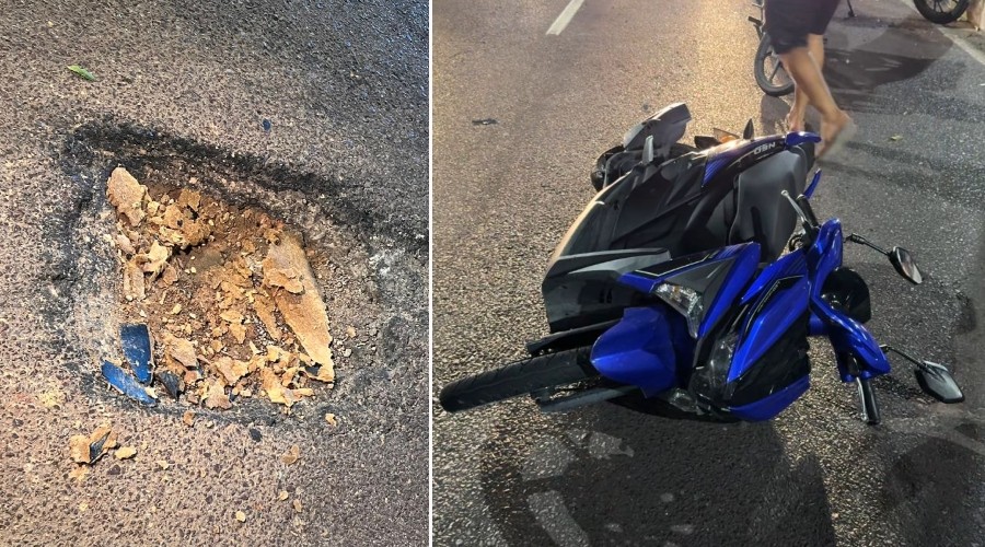 Grávida é arremessada e morre com o bebê após moto bater em buraco na Djalma Batista, em Manaus