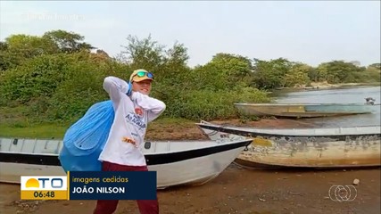 Voluntários de Araguacema coletam mais de uma tonelada de lixo no Rio Araguaia
