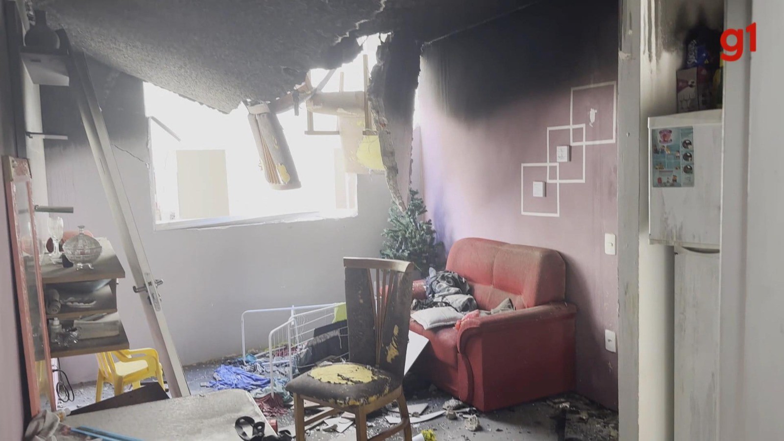 Destroços, estilhaços e paredes queimadas: como ficou por dentro prédio atingido por explosão no RS